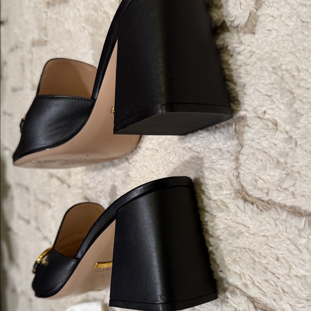 Gucci Black Mules with Gold Accents - Picture 5 of 7